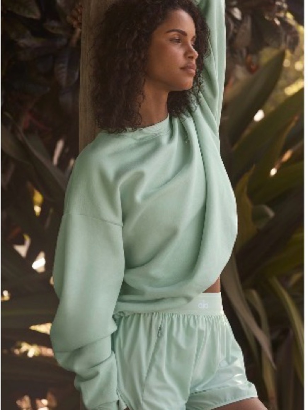 Alo Accolade Crew Neck Pullover - In Spearmint